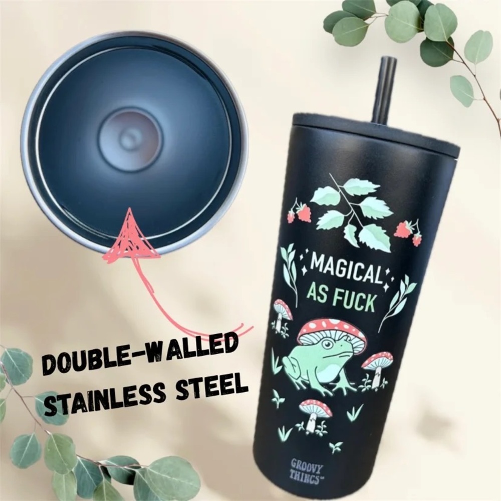🍄🐸Magical As Fu€k Hippie Tumbler